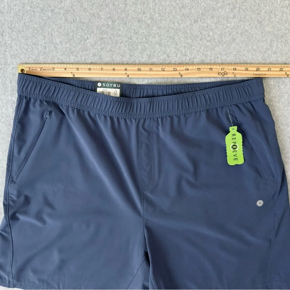 Soybu Shorts Mens XXL Blue Pull On Elastic Waistband Active Lightweight Gorpcore - Picture 8 of 13